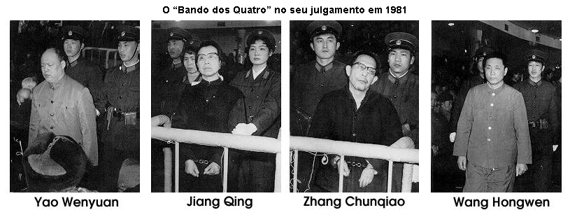 O “Bando dos Quatro” no seu julgamento em 1981