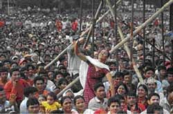 Comício maoista em Katmandu