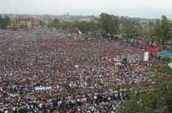 Comício maoista em Katmandu