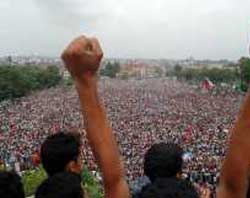 Comício maoista em Katmandu