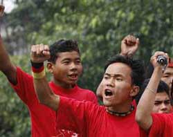 Comício maoista em Katmandu