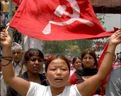 Comício maoista em Katmandu