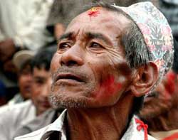 Comício maoista em Katmandu