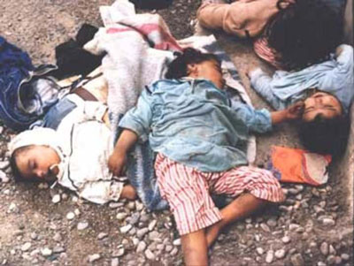Crianças palestinianas massacradas em Sabra e Shatila