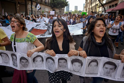 Manifestação em Guadalajara de apoio aos estudantes