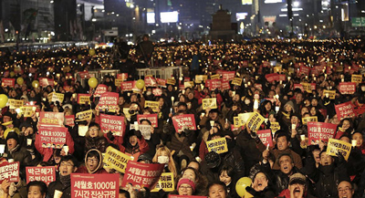 Protestos na Coreia do Sul