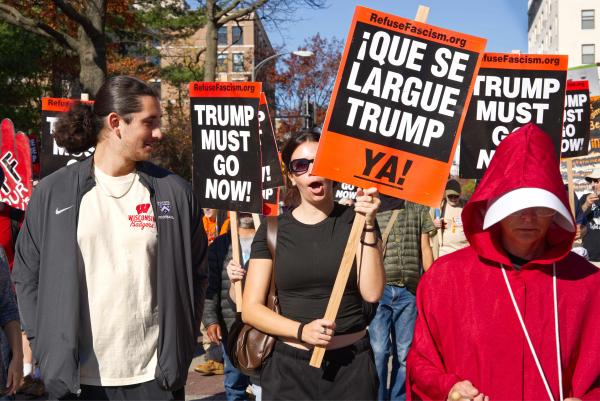 Manifestantes em Columbia Heights